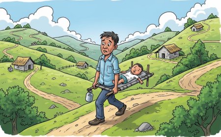 झारखंड में खाट पर बीमार बेटे को लेकर अस्पताल पहुंचा पिता, सरकारी योजनाएं बेअसर