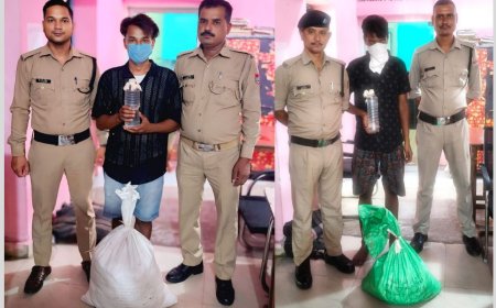 नैनीताल: लालकुआं में पुलिस ने दो शराब तस्करों को दबोचा, 156 कच्ची शराब के पाउच बरामद