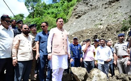 थराली: मुख्यमंत्री धामी का आपदा प्रभावित क्षेत्रों का स्थलीय निरीक्षण