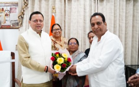 मुख्यमंत्री धामी से विधायकों की शिष्टाचार भेंट - अद्यतन खबर