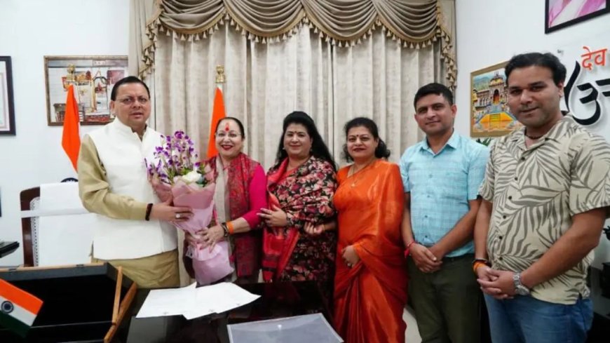 नैनीताल विधायक सरिता आर्या का मुख्यमंत्री धामी से महत्वपूर्ण मुलाकात, आपदा राहत की मांग