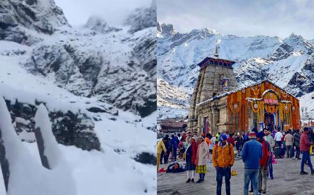 देवभूमि में पहली बर्फबारी का जादू, केदारनाथ और बद्रीनाथ के बर्फीले नजारे देखें!