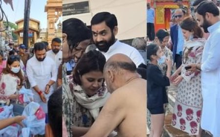 हरिद्वार: महेंद्र सिंह धोनी की पत्नी साक्षी ने हरकी पैड़ी पर किया गंगा स्नान और पूजन