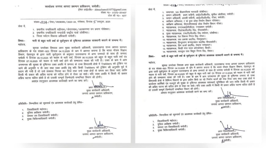उत्तराखंड: उच्च हिमालय में निर्माण कार्य पर रोक लगाने के लिए जिला प्रशासन के निर्देश