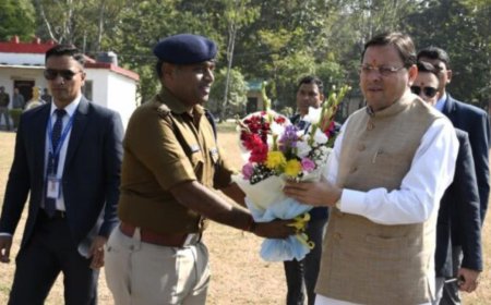 हल्द्वानी में मुख्यमंत्री पुष्कर सिंह धामी का भव्य स्वागत, वीर सैनिकों को समर्पित राज्य स्तरीय सम्मेलन में हुए शामिल