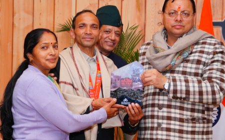 चमोली के बेटे ने बढ़ाया मान: ओमान में 120 किमी अल्ट्रा मेराथन जीतने वाले कलम को CM ने किया सम्मानित