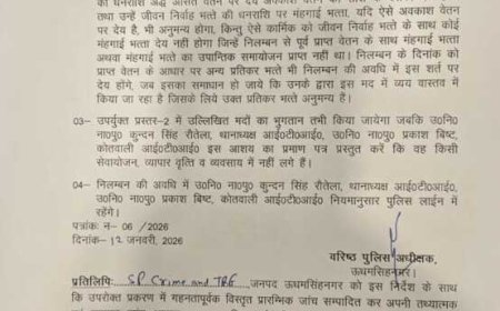 किसान आत्महत्या मामले में बड़ी कार्रवाई, लापरवाही पर थानाध्यक्ष समेत दो पुलिस उपनिरीक्षक निलंबित