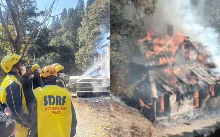 नैनीताल: भीषण अग्निकांड में ब्रिटिशकालीन भवन जलकर खाक, त्वरित कार्रवाई से टला बड़ा हादसा