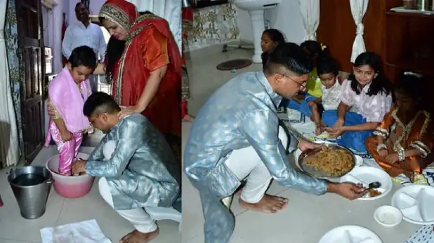 एसपी मोहम्मद मुश्ताक का कन्या पूजन बना चर्चा का विषय, सौहार्द की मिसाल पेश की