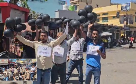CM धामी के दौरे से पहले रामनगर में यूथ कांग्रेस का कड़ा विरोध, काले गुब्बारे उड़ाकर जताई नाराजगी