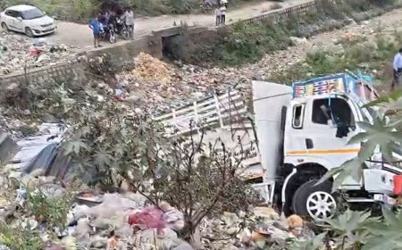 Vikasnagar: खौफनाक रात का मंजर, ट्रक की रेलिंग तोड़कर बरसाती नाले में गिरने की घटना