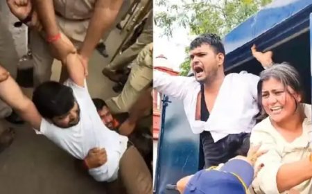 राजस्थान यूनिवर्सिटी में मातृशक्ति संवाद कार्यक्रम के विरोध में NSUI का प्रदर्शन, 50 छात्र हिरासत में