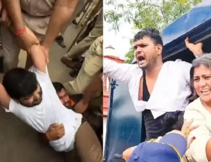 राजस्थान यूनिवर्सिटी में मातृशक्ति संवाद कार्यक्रम के विरोध में NSUI का प्रदर्शन, 50 छात्र हिरासत में