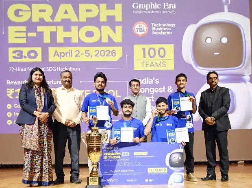 ग्राफिक एरा हैकाथॉन में सौ टीमों ने खोजे एआई समाधान, छात्रों ने दिखाया अद्भुत कौशल