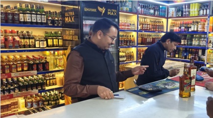 नैनीताल: मदिरा दुकानों पर छापेमारी, ओवररेटिंग के खिलाफ 3.05 लाख का कार्रवाई