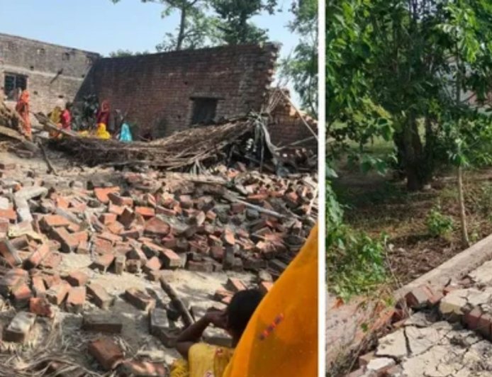 सीतापुर में धूल भरी आंधी का कहर: महिला की मौत, कई लोग घायल