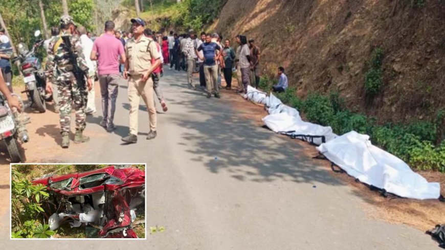 धमाकेदार खबर: नैनीताल के भवालीगांव बाईपास पर कार खाई में गिरी, यूपी के परिवार के 5 लोगों की जान गई