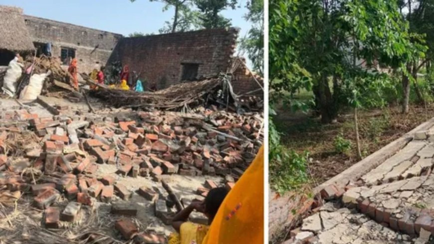 सीतापुर में धूल भरी आंधी का कहर: महिला की मौत, कई लोग घायल