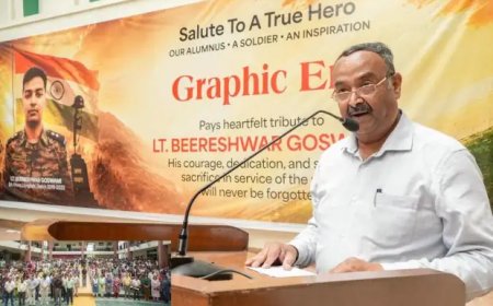 ग्राफिक एरा में शहीद लेफ्टिनेंट बीरेश्वर गोस्वामी को श्रद्धांजलि - वीरता की एक मिसाल