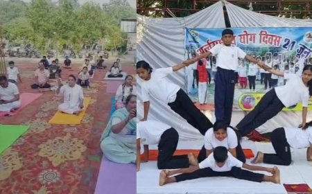 रामनगर में दिखी योग दिवस की अद्भुत झलक! बच्चों से लेकर बुजुर्गों तक… जब सबने एक साथ मिलकर साधा शरीर और मन