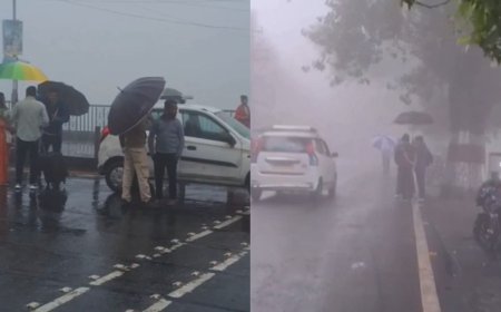 नैनीताल में आफत की बारिश: घने कोहरे में खोई सरोवर नगरी, 7 रास्ते ठप; दोपहर में भी रात का मंजर