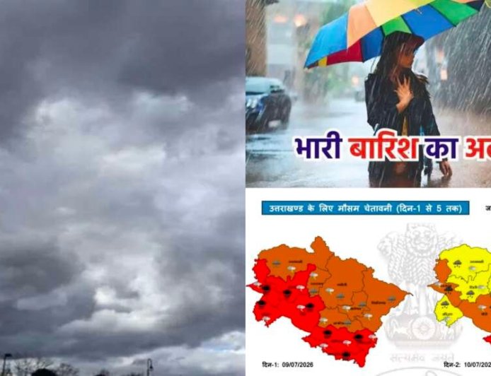 उत्तराखंड में भारी बारिश का रेड अलर्ट: IMD की चेतावनी से चौकसी बरतें