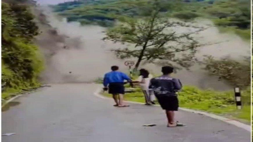 उत्तराखंड में तुंगनाथ मार्ग पर चट्टानें गिरीं, बड़ा हादसा टलों के बाद हाईवे बंद