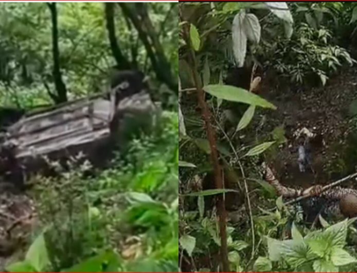 नैनीताल-हल्द्वानी मार्ग पर भयानक सड़क दुर्घटना: 300 मीटर गहरी खाई में गिरी कार, चार लोग घायल