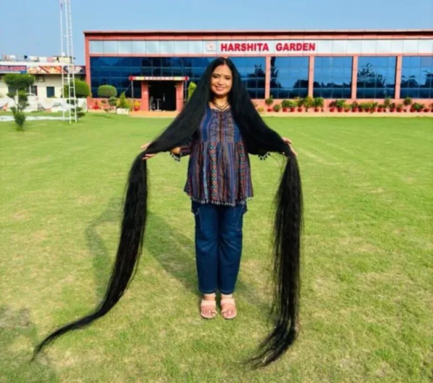 उत्तराखंड की रेणु धारियाल ने बालों के साथ इतिहास रचा, 8 फीट 10 इंच लंबे होने पर गिनीज वर्ल्ड रिकॉर्ड बनाया
